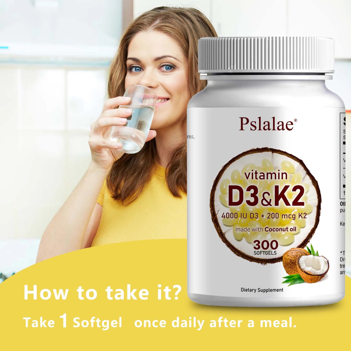 Vitamin D3 and K2 Softgels