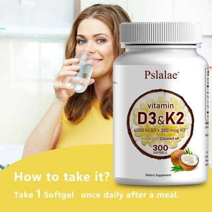 Vitamin D3 and K2 Softgels