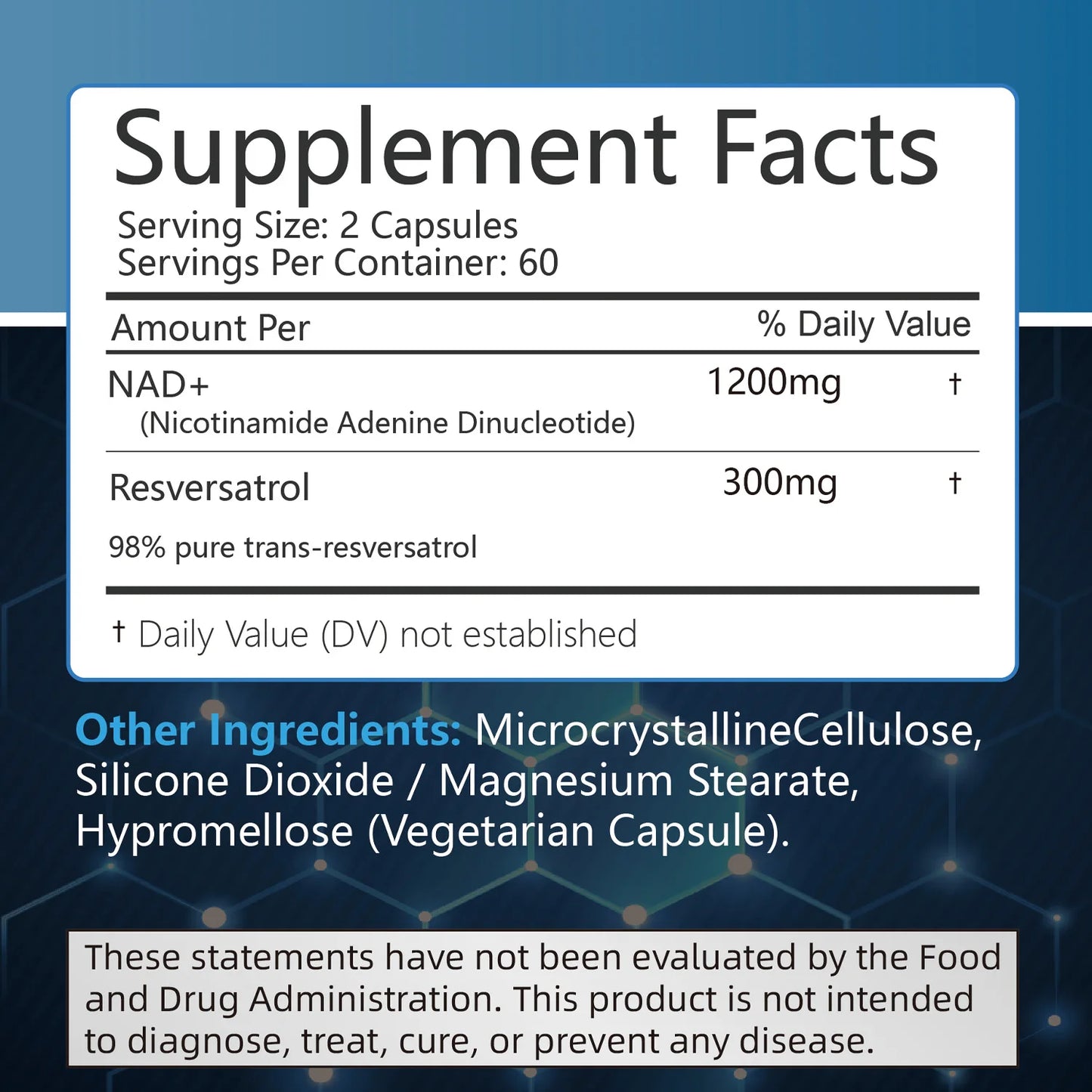 NAD+Supplements with Resveratrol