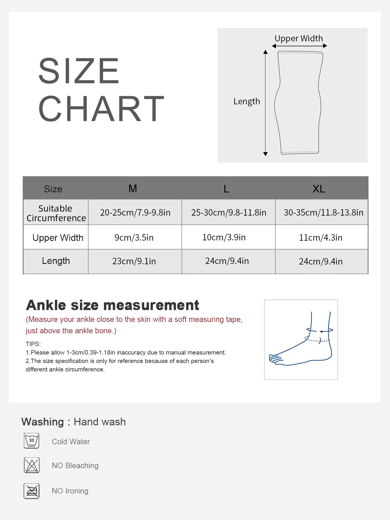 1 Pc Adjustable Compression Ankle Support Men & Women