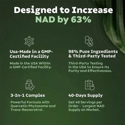 2 Bottle NAD Booster Aging Supplement