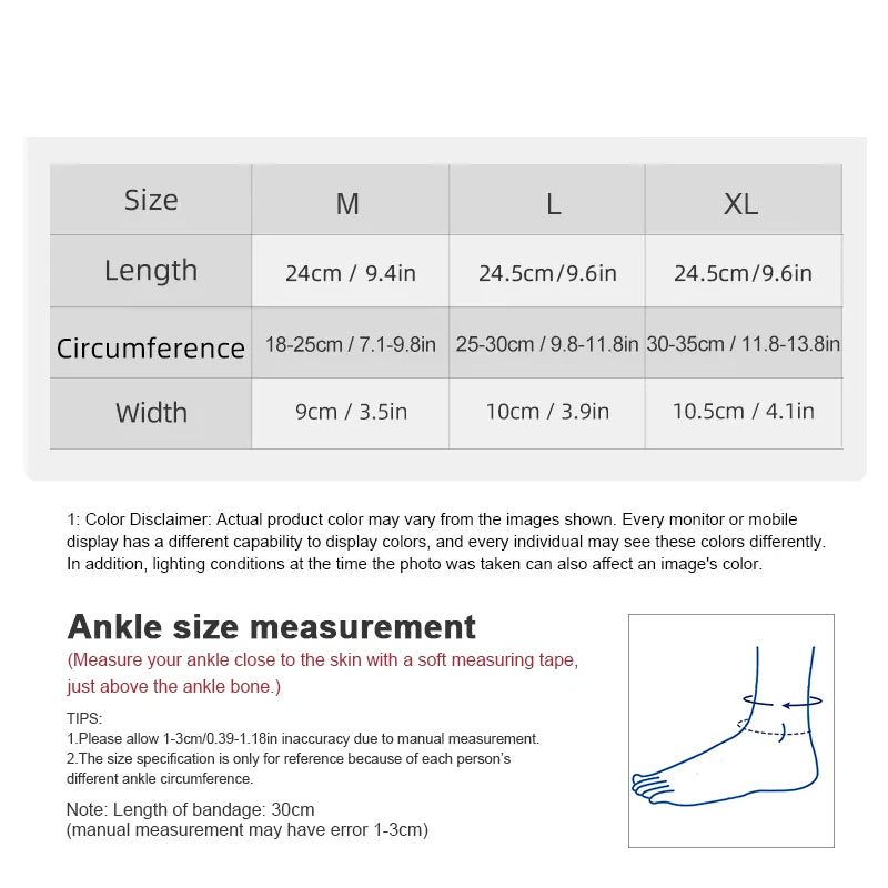 1 Pc Adjustable Compression Ankle Support Men & Women